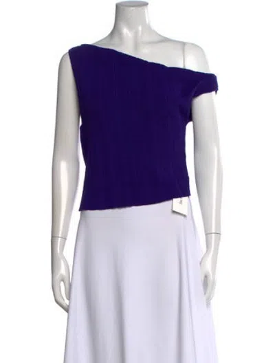 Pre-owned The Sei Off-the-shoulder Sleeveless Top In Purple