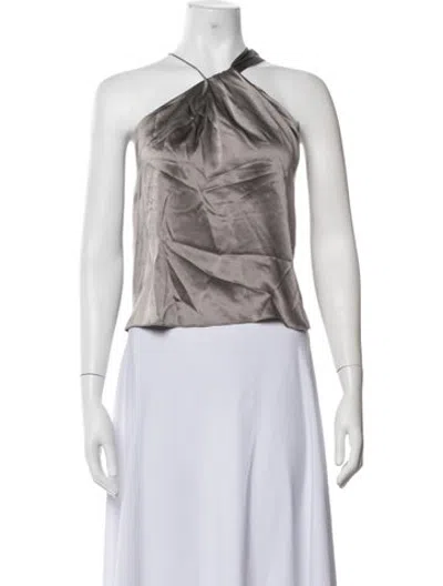Pre-owned The Sei Silk Halterneck Top W/ Tags In White