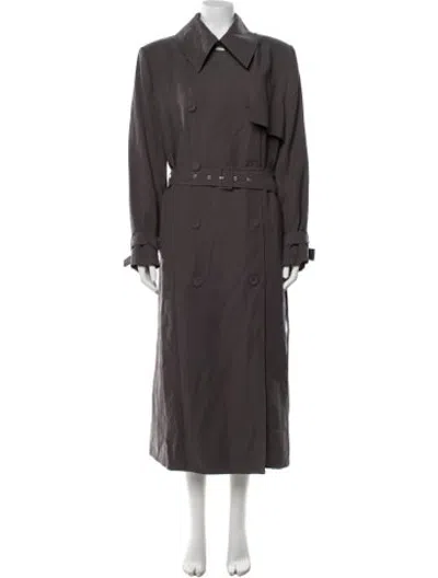 Pre-owned The Sei Trench Coat In Grey