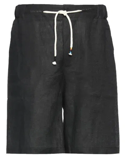 The Silted Company Man Shorts & Bermuda Shorts Black Size Xl Linen