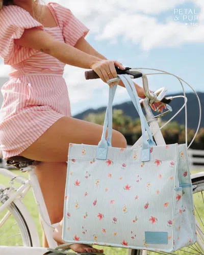 The Somewhere Co. The Somewhere Co Ultimate Tote Bag In Blue Garden