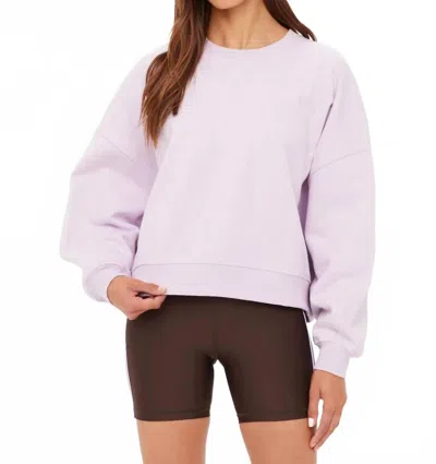 The Upside Paloma Crewneck Sweatshirt In Lilac In Animal Print