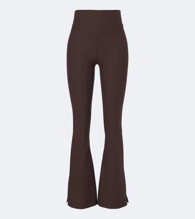 The Upside Peached Florence Flared Leggings In Brown
