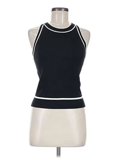 Pre-owned The Workshop Tank Top Black Halter Neckline Tops