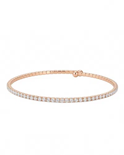 Theia Women's High Quality Cz Bangle In Rose Gold