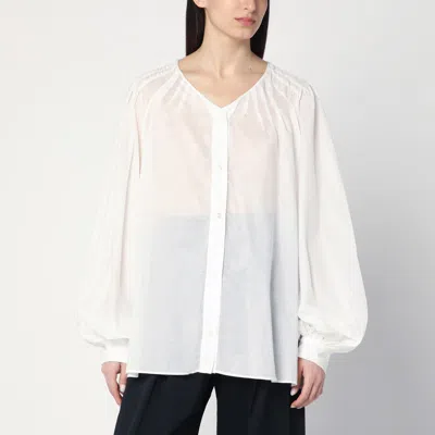 The Latest Wide White Semi-transparent Shirt