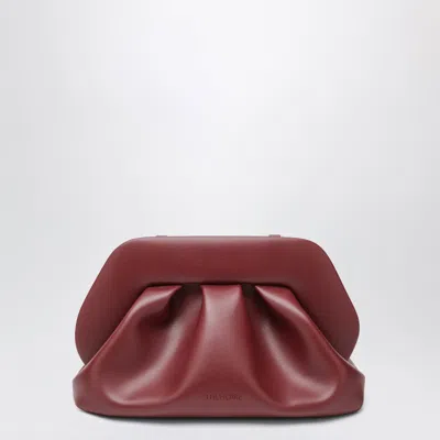 Themoire' Bordeaux Bios Mini Faux Leather Crossbody Pouch With Magnetic Closure In Burgundy