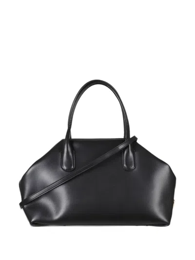 Themoirè Medium Talia Trunk Tote Bag In Black