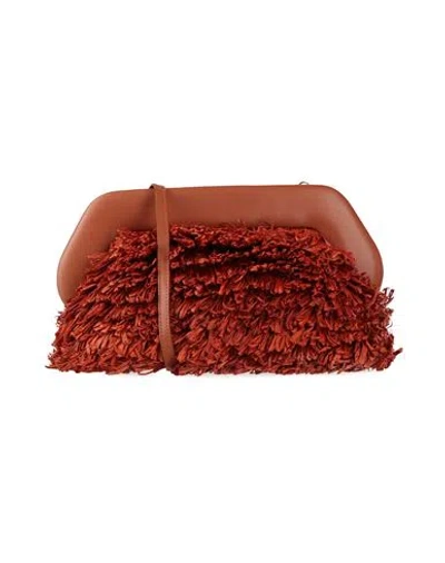 Themoirè Woman Handbag Rust Size - Natural Raffia, Terylene, Polyurethane In Red
