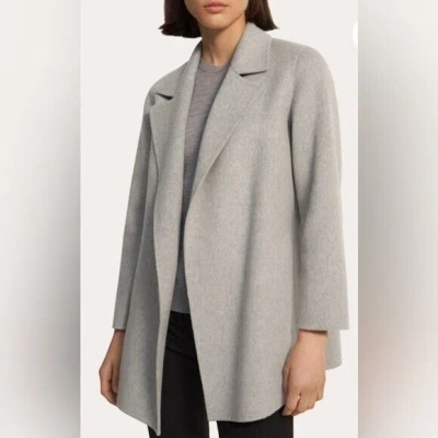 Pre-owned Theory Clairene Double-faced Jacket In Gray