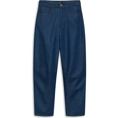 Theory Drop Crotch Barrel Leg Jeans In Indigo