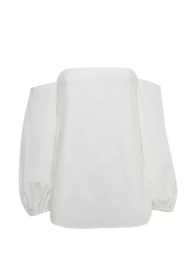 Pre-owned Theory Laureema Off-shoulder Top In White