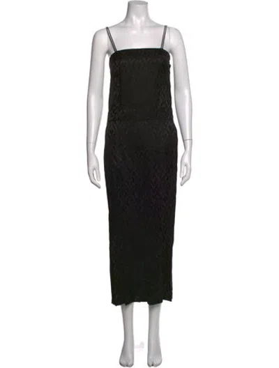Pre-owned Theory Patterned Square Neckline Jumpsuit In Black