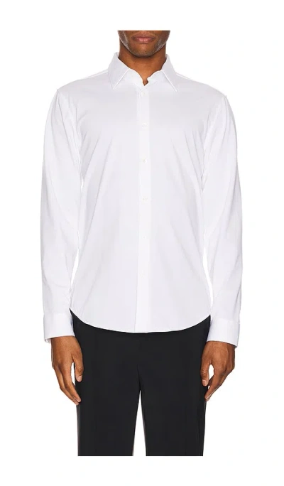 Theory Sylvain Structure Knit Shirt In White