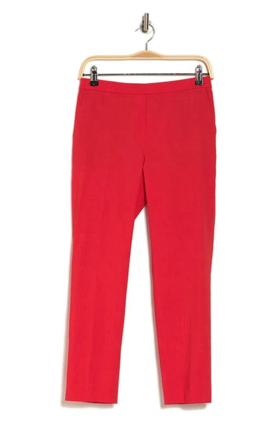 Theory Treeca Linen Blend Pull-on Pants In Grenadine