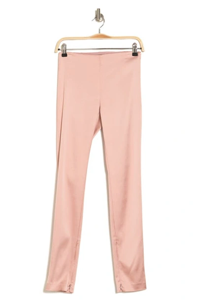 Theory Zip Cuff Skinny Pants In Chalk Pink