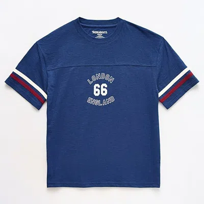 Thereabouts Little & Big Kid Boys Crew Neck Short Sleeve Oversized Graphic T-shirt In Blue