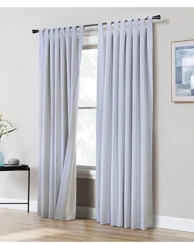 Thermaplus Ventura Set Of 2 Blackout Tab Top 52x95 Curtain Panels In White