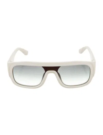 Pre-owned Thierry Lasry Square Gradient Sunglasses In White