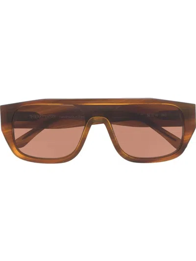 Thierry Lasry Tortoiseshell-effect Pilot-frame Sunglasses In Brown