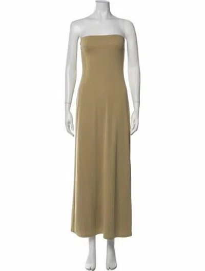 Pre-owned Third Form Strapless Long Dress In Neutrals
