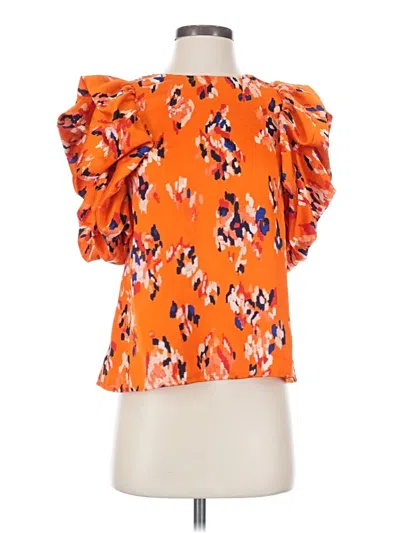 Pre-owned Thml 3/4 Sleeve Blouse In Orange