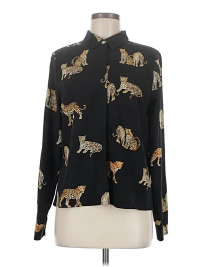 Pre-owned Thml Long Sleeve Blouse In Black