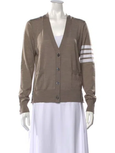Pre-owned Thom Browne 2026 4 Bar Sweater W/ Tags In Brown