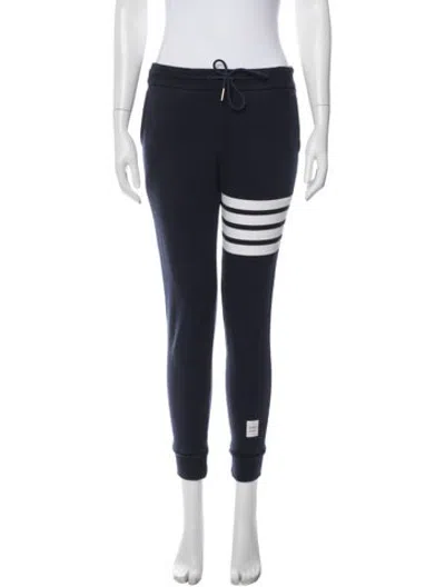 Pre-owned Thom Browne 4 Bar Stripe Striped Sweatpants In Blue