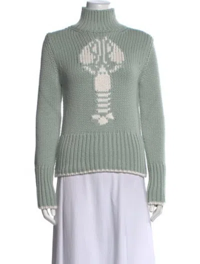Pre-owned Thom Browne Cashmere Graphic Print Sweater W/ Tags In Grey