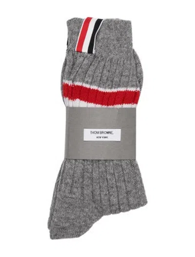 Pre-owned Thom Browne Cashmere Long Socks W/tags In Grey