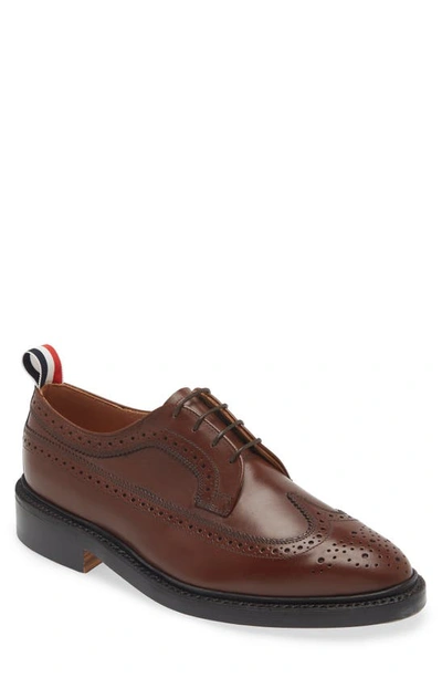 Thom Browne Classic Longwing Derby In Dark Brown