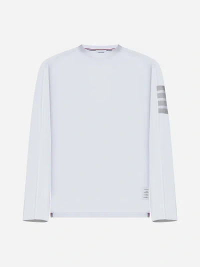 Thom Browne Cotton 4-bar Striped T-shirt In White