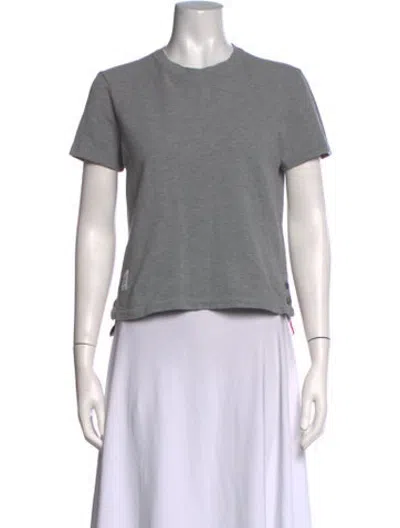 Pre-owned Thom Browne Crew Neck Short Sleeve T-shirt In Grey