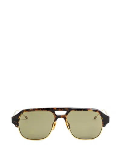 Thom Browne Pilot-frame Sunglasses In Brown