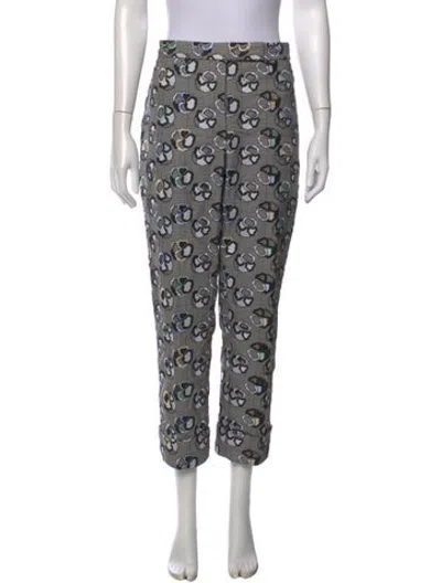 Pre-owned Thom Browne Plaid Print Straight Leg Pants In Multicolor