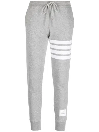 Thom Browne Women's 4-bar Drawstring Trousers In Lt Grey