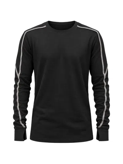 Thom Krom 960 Exposed-seam Long-sleeved T-shirt In Black