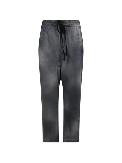 Thom Krom Faded Drawstring Trousers In Gray