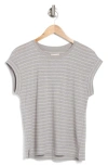 Thread & Supply Louise Stripe Knit T-shirt In Grey Stripe