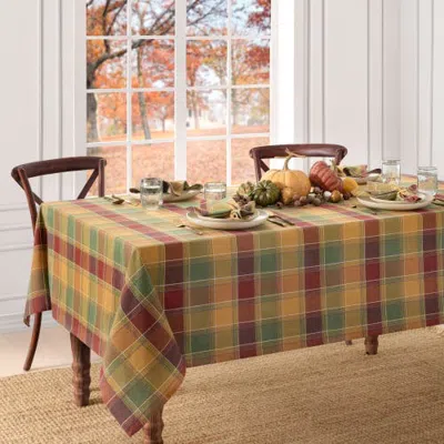 Threadmade Autumn Acres Plaid Tablecloth In Multi