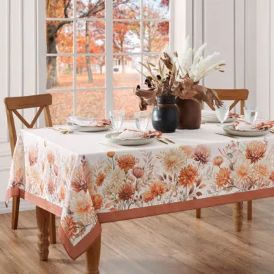 Threadmade Autumn Blooms Rectangle Tablecloth In Multi