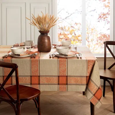 Threadmade Autumnal Harvest Jacquard Tablecloth In Multi