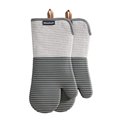 Threadmade Sirena 2-pc. Oven Mitt In Gray