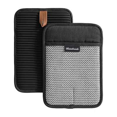 Threadmade Sirena 2-pc. Pot Holder In Black