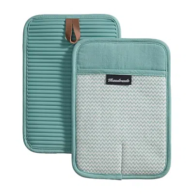 Threadmade Sirena 2-pc. Pot Holder In Blue