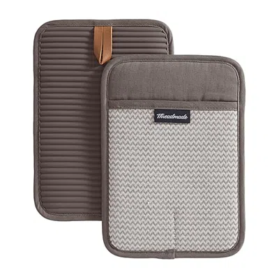 Threadmade Sirena 2-pc. Pot Holder In Brown