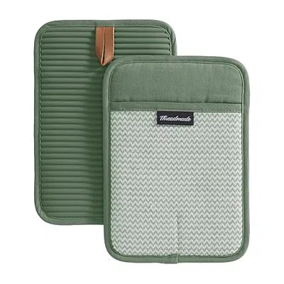 Threadmade Sirena 2-pc. Pot Holder In Green