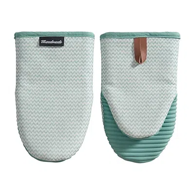Threadmade Sirena Mini 2-pc. Oven Mitt In Blue