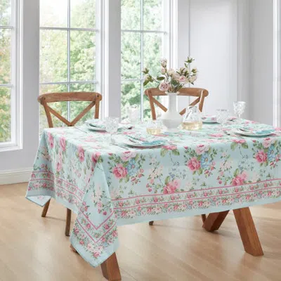 Threadmade Vintage Floral Garden Tablecloth In Multi